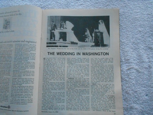 NEWSWEEK Magazine- AUGUST 15,1966-WHITE HOUSE WEDDING - Picture 2 of 3