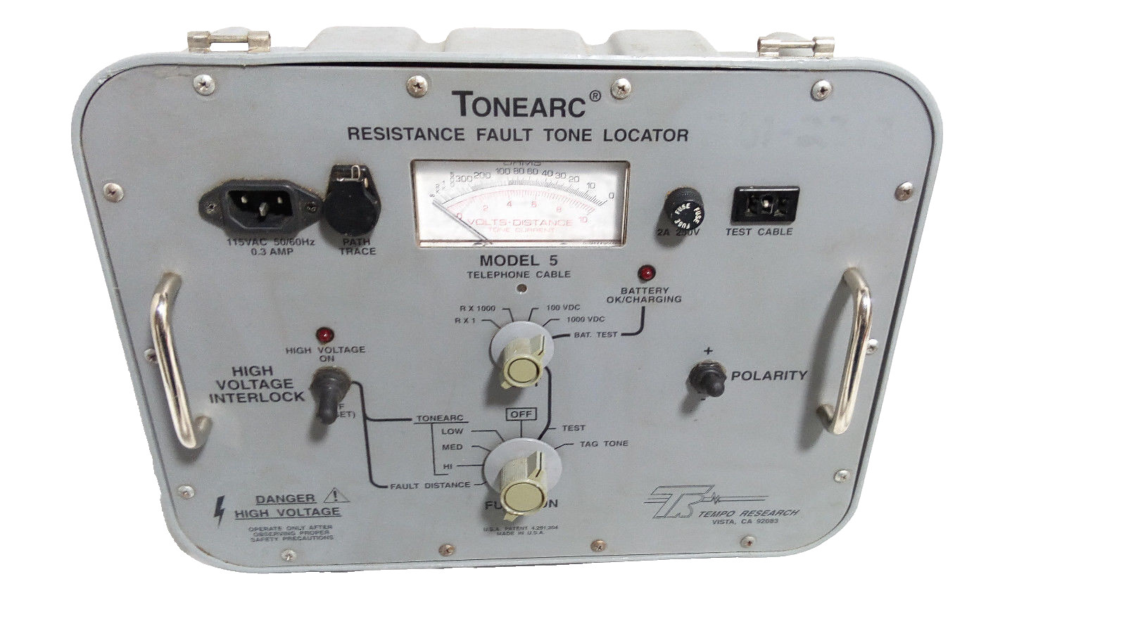 Tempo ToneArc 5 Resistance Fault Tone Locator Model 5 Telephone Cable