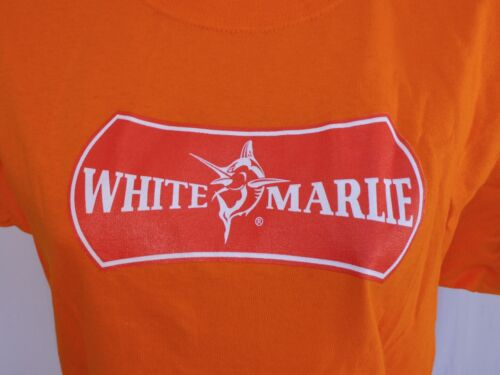 WHITE MARLIE NWOT Youth Orange Short Sleeve Cotton Red White Logo T Shirt Sz XL - Picture 3 of 6