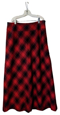 Vintage Red Black Plaid Preppy Holiday Christmas Metallic Gold Thread Size 6