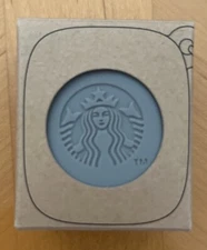 Starbucks Coffee Grey Reusable Foldable Straw in Holder Key Chain From Japan NIB