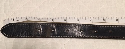 ROOTS Black Leather Belt Size 26 - Picture 7 of 7