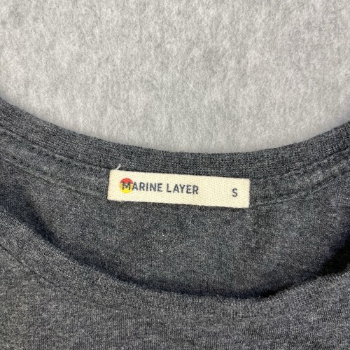 Marine Layer Jacob Crew Neck Long Sleeve Shirt Mens Small Colorblock Purple Gray - 第 3/11 張圖片