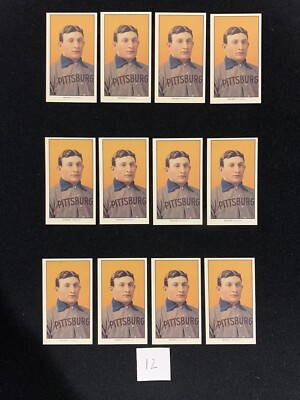 #ad 1909 11 T206 HONUS WAGNER PITTSBURGH PIRATES LOT OF 12 LICENSED REPRINT $5.82