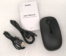 Wireless Type C Mouse Dual Mode 2.4G USB Cordless Simple round scroll Vssoplor