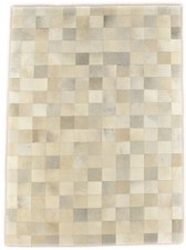 KUHFELL RINDER FELL TEPPICH HELLGRAU PATCHWORK ca. 180 x 120 cm COWHIDE RUG