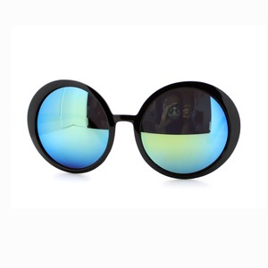 oversized round mirrored sunglasses