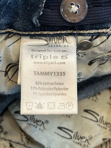 Silver Jeans Tammy Junior Sz 14 Adjustable Waist - Picture 11 of 16