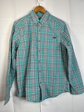 Eddie Bauer Men s Outdoor Plaid Green Button Up Shirt Long Sleeves Shirt Sz M