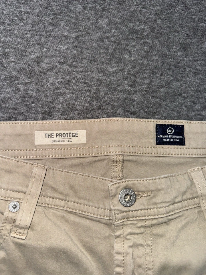 Мужские брюки AG Adriano 36x34 The Protege прямые штанины Chino повседневные опрятные - Изображение 2 из 4