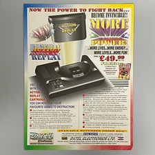 ACTION REPLAY CARTRIDGE DATEL ELECTRONICS 1991 VINTAGE RETRO ADVERT