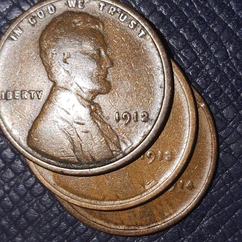 New Listing1912,13,14 Wheat Pennies/Cents (VG,AG,VG) : Comb. Shipping