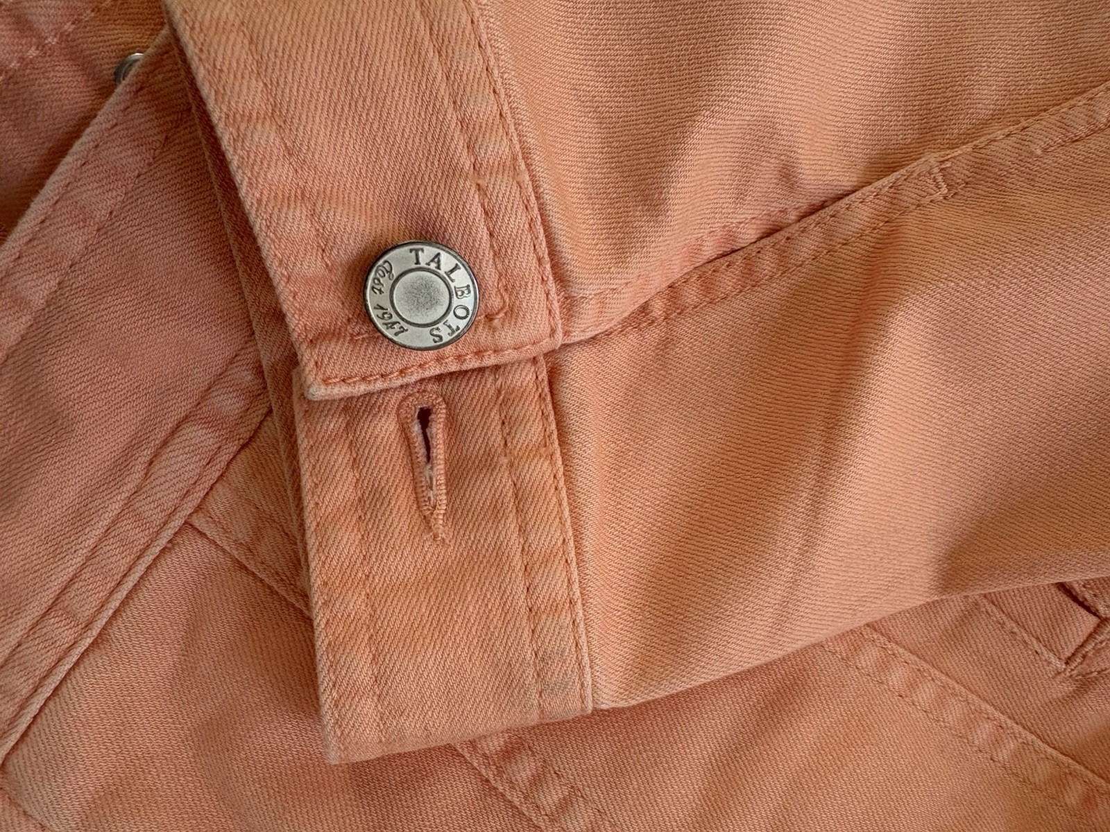 Talbots Peach Basic Jacket Button Collared Pocket… - image 13