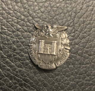 Sterling Silver American Military Engineers Lapel Pin.