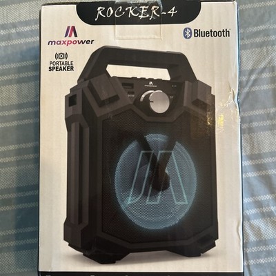 Manpower Rocker-4 Portable Bluetooth Speaker with LED Lights Black Brand New