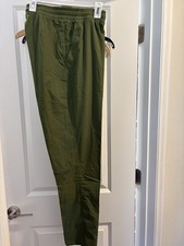 All in Motion Pants Men's Large Ripstop Green Pull On Drawstring Nylon Blend NWT