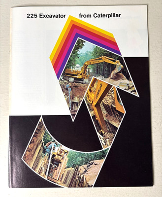 Caterpillar 225 Excavator Dealer Sales Brochure 19 Pages Vintage 1970s