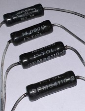 14,000 OHM-5W-1 DALE RS-5 5WATT WIRE WOUND RESISTOR NEW LOT OF 4 BY DALEOHM