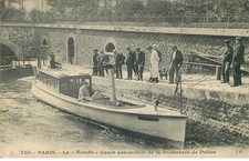 PARIS   " La Mouette " CANOT AUTOMOBILE Prefecture de Police