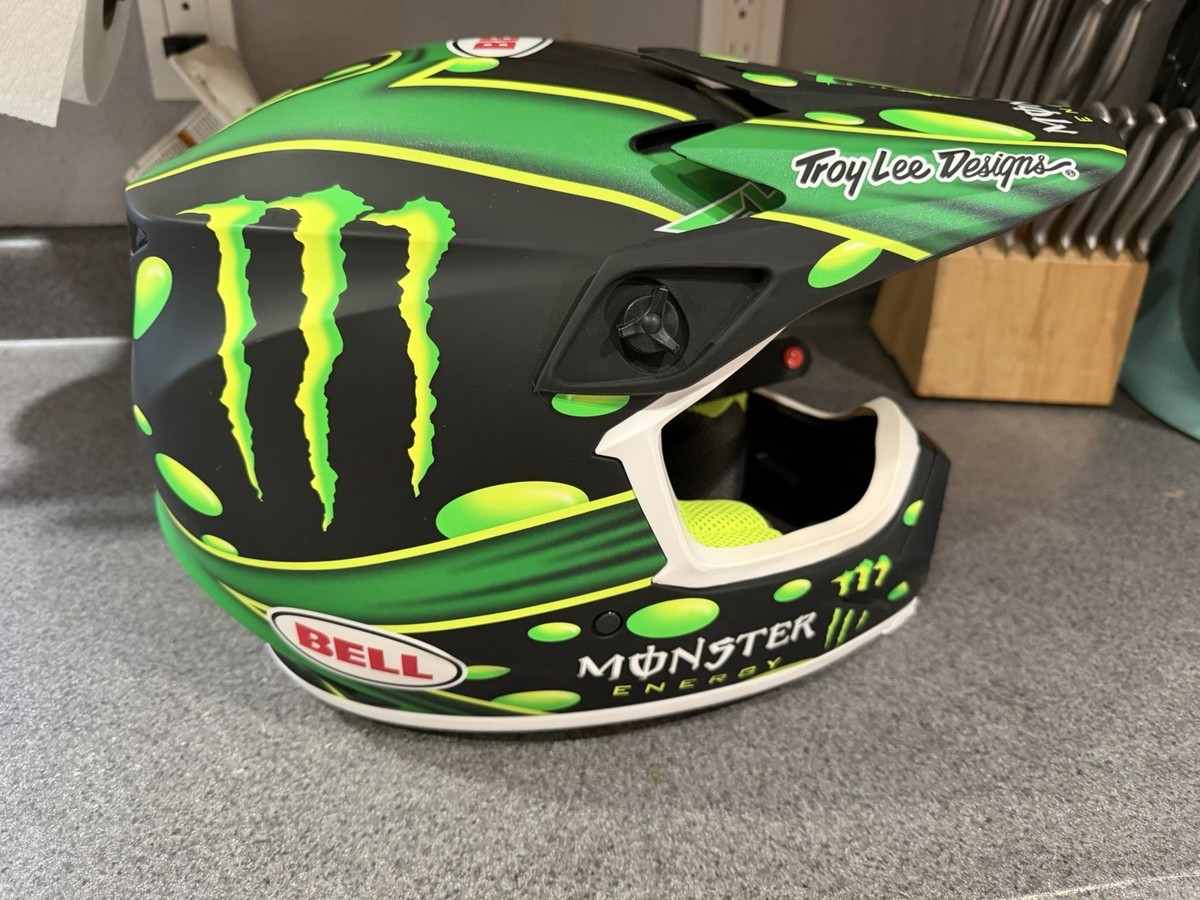 Bell MX-9 MIPS McGrath Showtime Matte Black Green Monster Troy Lee
