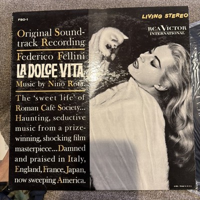 La Dolce Vita. LP Nino Rota Federico Fellini RCA Victor 1960. NEVER USED