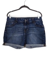 Maurices Medium Wash Cuffed Denim Jean Shorts Size 10