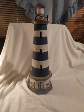 21" wooden lighthouse homr decor