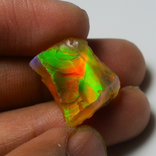 Large Opal Rough 13.50 Carat Natural Ethiopian Oil Opal Raw, Fire Opal Gemstone - Picture 7 of 7