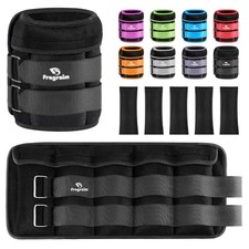 Adjustable Ankle Weights 1-20 LBS Pair with Removable Weight for Jogging, Gym...
