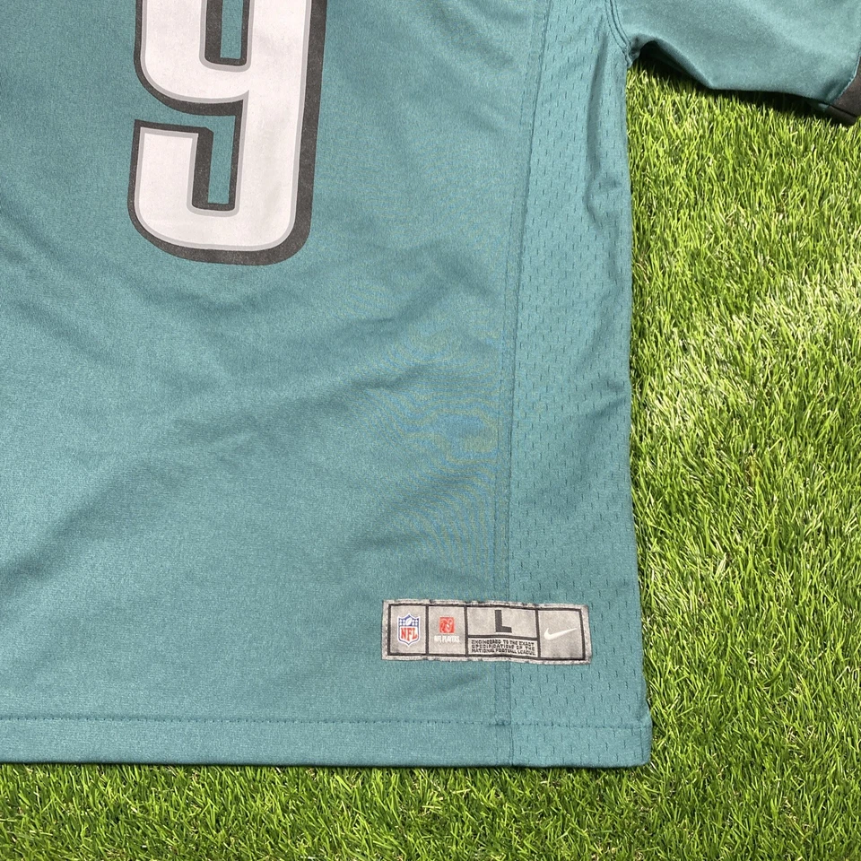 Camiseta Nick Foles Philadelphia Eagles Juvenil Grande Nike #9 Verde NFL  Foto 4 de 4