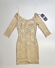 KIMIKAL Couture Kathleen Beige Lace Bodycon Dress Women’s Size M NWT