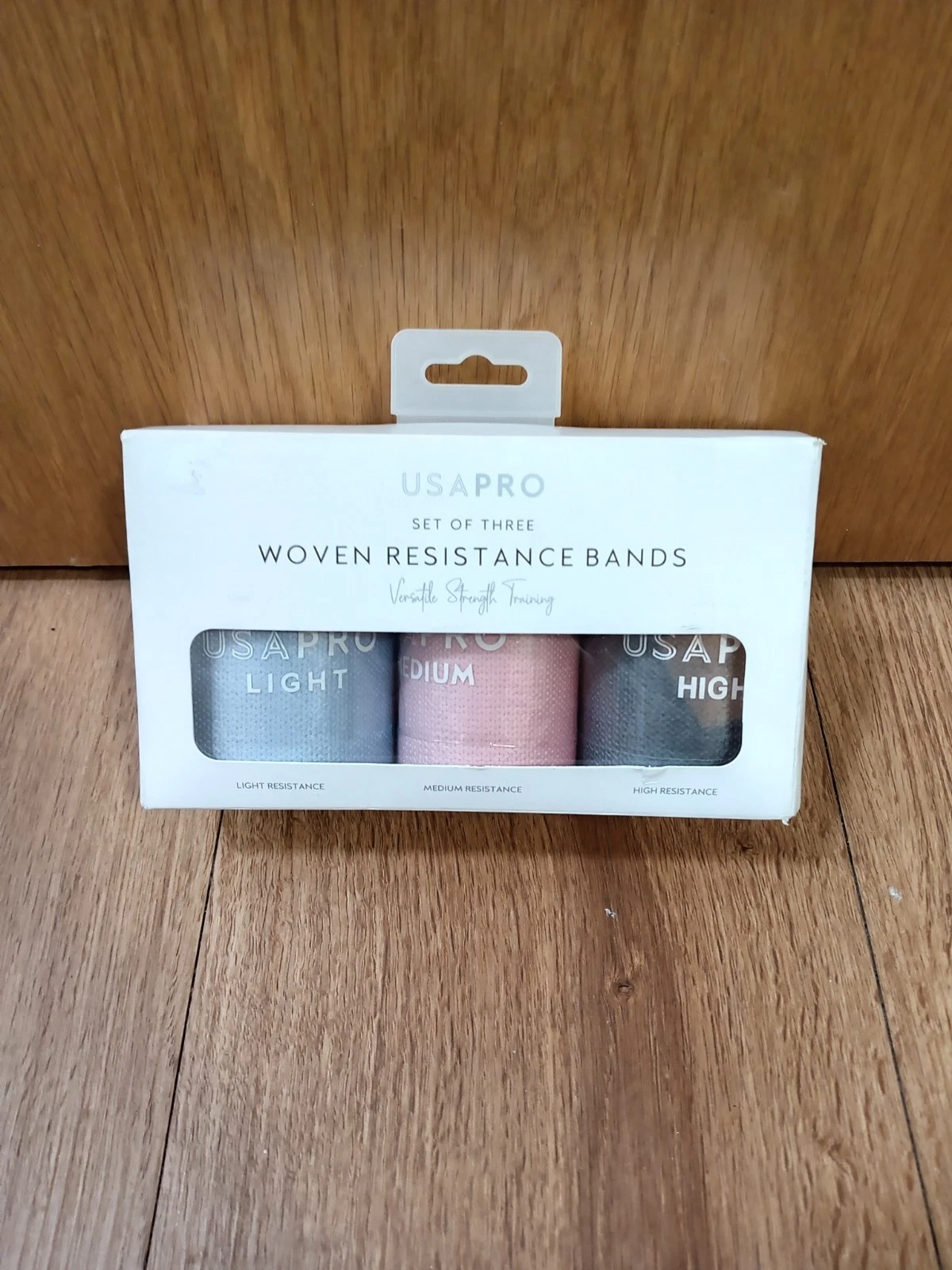 USA Pro Ombre High Woven Resistance Bands Set of 3 Light Medium High New Boxed