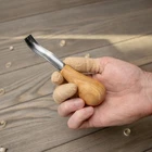 Palm Carving Gouge for Kuksa & Bowl Hollowing | Sweep #8 | BeaverCraft P8a/14