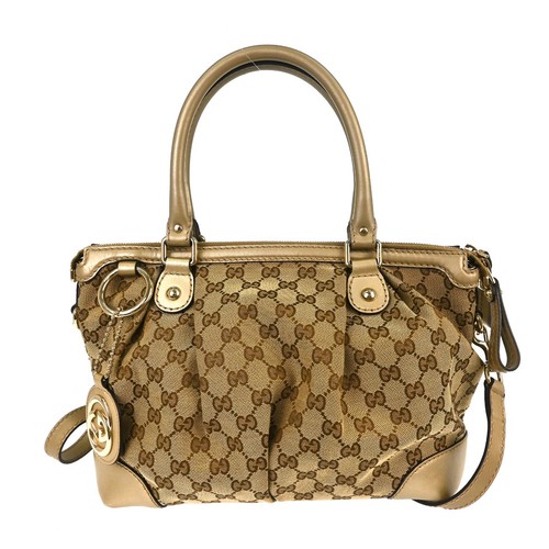 Gucci Beige GG Sukey 2way Handbag 247902 520981 NQ09244