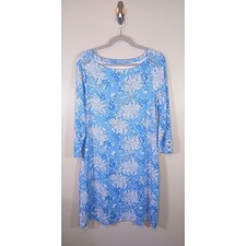 Lilly Pulitzer Sophie Dress L NWT UPF 50 Floral Coastal Stretch Boat Neck