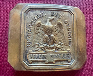 Second Empire Napoleon 3 Plaque ceinturon Gendarmerie des Colonies coloniale