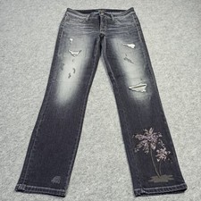 Cambio Liu-Short Womens 7/8 Ankle Jeans D-36 Grey Slim Skinny High Waist Stretch