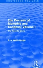The Decrees of Memphis and Canopus: Vol. I (Routledge Revivals) - 9781138778863
