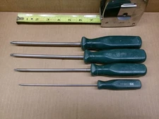 S-K Tools USA 4-Piece Green Torx Screwdriver Set / Lot  T10 +T25 + T27 + T30