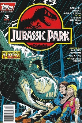 Jurassic Park #3 (Newsstand) FN; Topps | Dave Cockrum Variant - w/Bag+Board