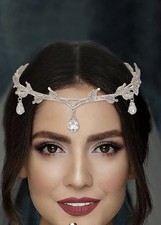 EVER FAITH Wedding Bridal Teardrop Crystal Headband for Brides