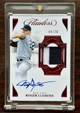 ROGER CLEMENS #PPV-RC 2025 PANINI FLAWLESS PRIME PATCH AUTOGRAPH RUBY #/20
