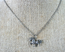 Vintage Sterling Silver Unicorn Pendant Necklace 18 Inch 925 Majical Teen Gift