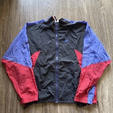 Vintage Nike Jacket Mens L Flight Windbreaker Colorblock 90 Jordan Air