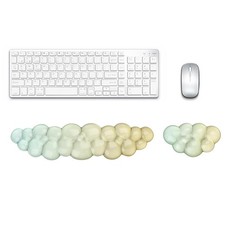 YOWKA Ergonomic Wrist Rest Set for Keyboard and Mouse Cooling Gel Support Gre