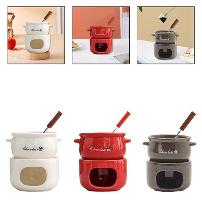 Chocolate Fondue Becher Set Keramik Dessert Tasse Butter Schmelztopf Vielseitig