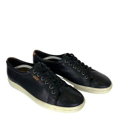 ECCO Soft 7 Women s Size 7 Black Nubuck Leather Lace Up Sneaker EU Sz 38