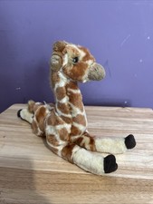 Vintage Realistic 2003 Save Our Space SOS Baby Giraffe Calf Laying Down Plush