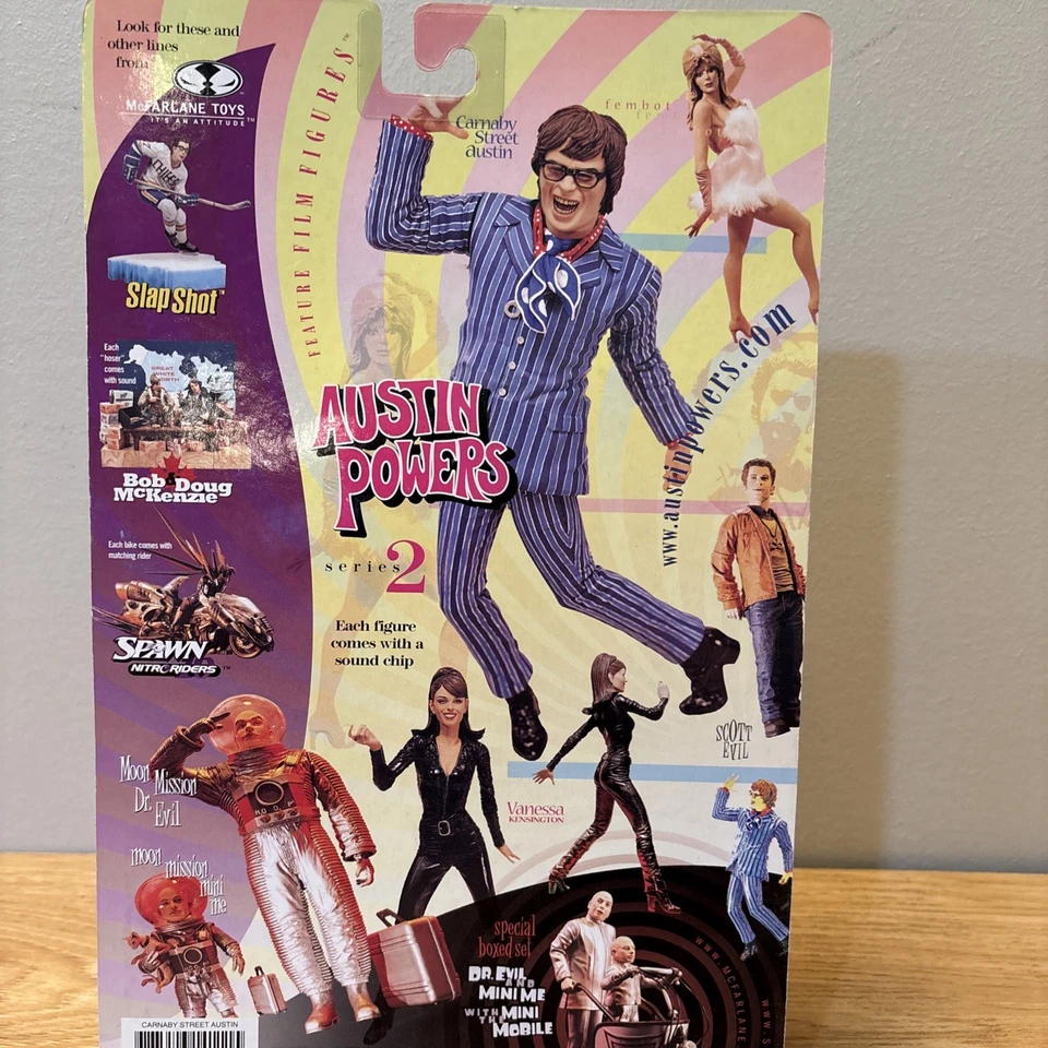 Nueva figura de acción Austin Powers serie 2 Carnaby Street Mcfarlane Toys película 1999 Foto 4 de 4