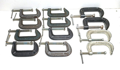 Lot Of 12 3'' C-Clamps,Craftsman And No Name